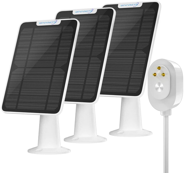 Main image of 6W Solar Panel Charger Compatible with Arlo Ultra/Ultra 2/Pro 3/Pro 4/Pro 3 Floodlight Security Camera, Solar Panels Charging IP65 Weatherproof w/ 9.8ft Charging Cable Adjustable Wall Mount, 3 Pack
