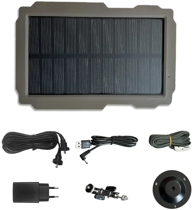 Main image of Lixada Trail Camera Solar Panel, Rechargeable Solar Charger for Camera, 6V-12V Outdoor Solar Panel Kit with 360° Rotating Bracket & 9.8ft Cable