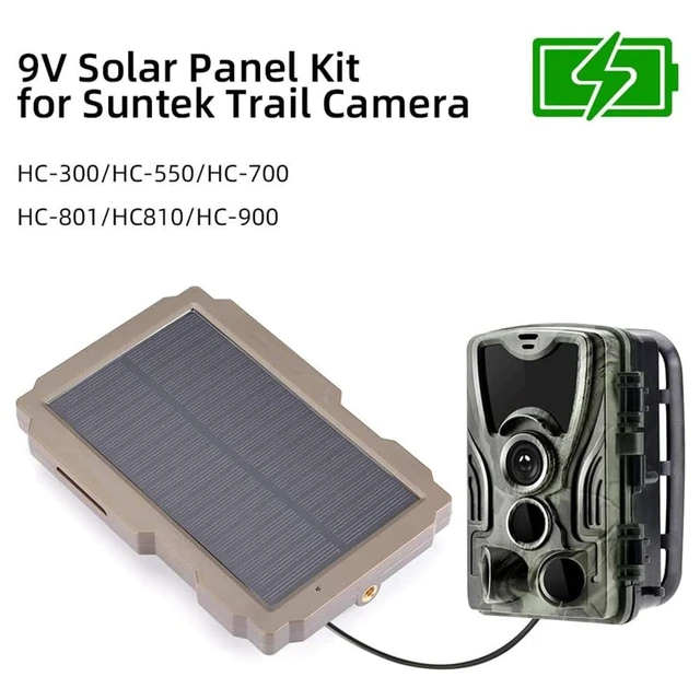 Alt view image 5 of 7 - Lixada Trail Camera Solar Panel, Rechargeable Solar Charger for Camera, 6V-12V Outdoor Solar Panel Kit with 360° Rotating Bracket & 9.8ft Cable