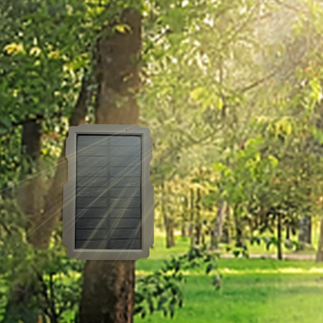 Alt view image 6 of 7 - Lixada Trail Camera Solar Panel, Rechargeable Solar Charger for Camera, 6V-12V Outdoor Solar Panel Kit with 360° Rotating Bracket & 9.8ft Cable