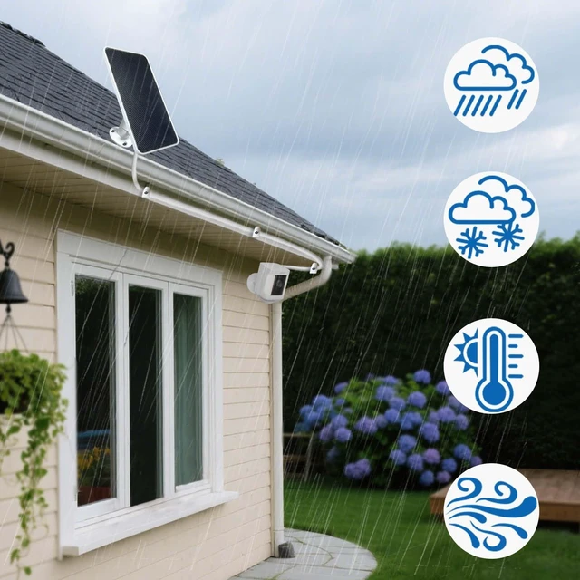 Alt view image 6 of 7 - LFFW Solar Panel for Ring Spotlight & Outdoor Cam Plus/Pro, 6.5W, 2 Pack | IP65 Build, 13FT Cable & 360° Mount with USB-C/DC Plugs for Ring Spotlight Cam Plus & Pro, Outdoor Cam Plus - Battery Version