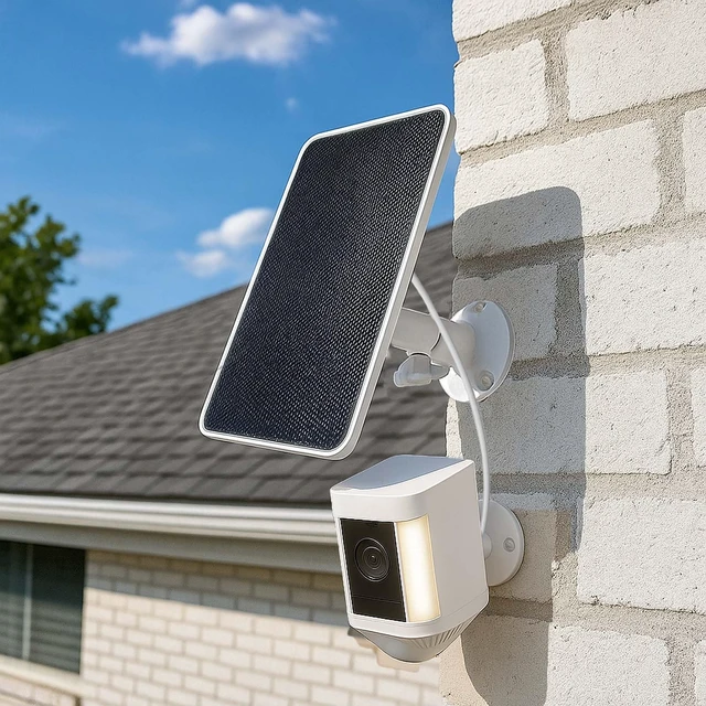 Alt view image 7 of 7 - LFFW Solar Panel for Ring Spotlight & Outdoor Cam Plus/Pro, 6.5W, 2 Pack | IP65 Build, 13FT Cable & 360° Mount with USB-C/DC Plugs for Ring Spotlight Cam Plus & Pro, Outdoor Cam Plus - Battery Version