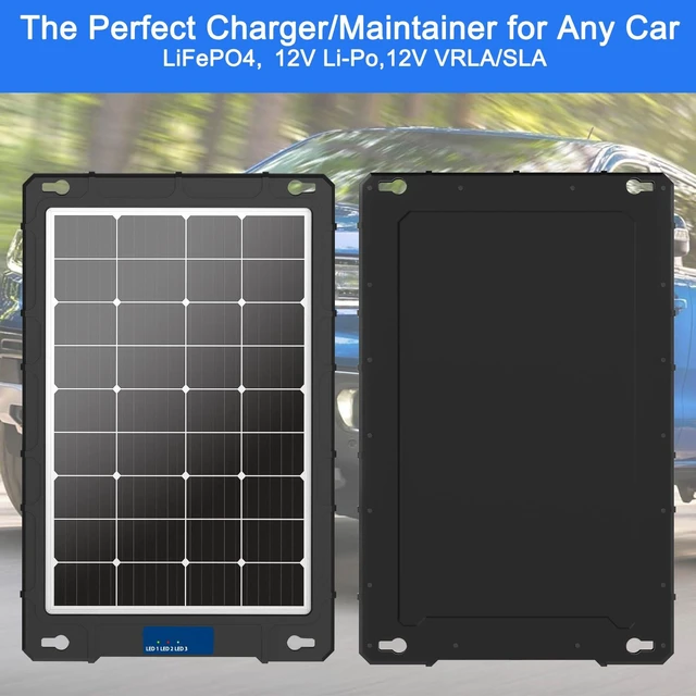 Alt view image 5 of 6 - 20W 12V Solar Panel Kit for Car, RV, Motorcycle, and Marine Applications | with Upgraded Controller
