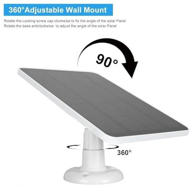 Alt view image 2 of 7 - Solar Panel for Security Camera Outdoor, 10W Video Doorbell Solar Panel Charger for Nest for Doorbell 2K 2 3, IP66 Water Proof, 360° Adjustable Bracket (CSP4W-O-W)