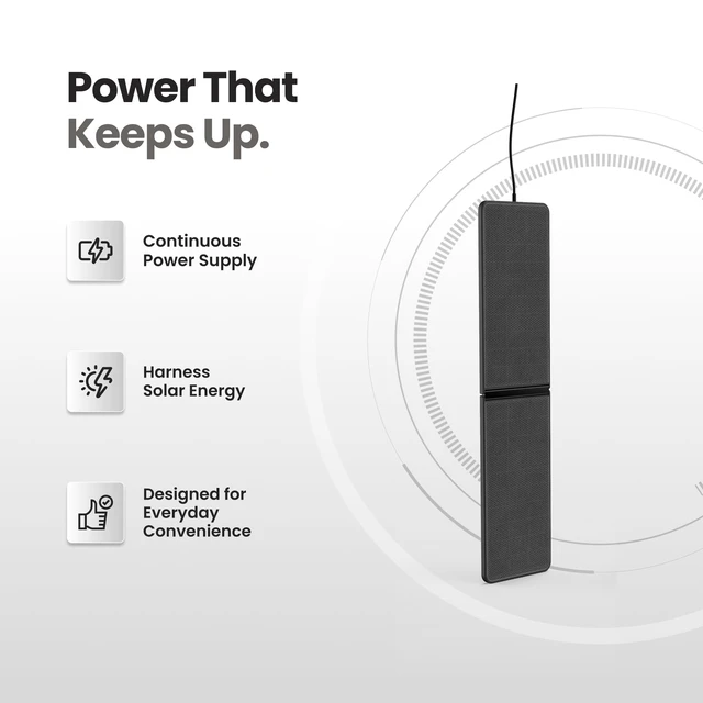 Alt view image 3 of 7 - Lockin Veno Series Solar Panel, Continuous Power for Video Smart Lock | Solar Panel for Lockin Veno Smart Lock, Continuous Power Supply, Compatible with Veno Pro, Plus and Smart Locks