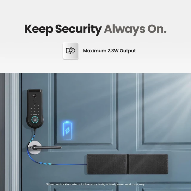 Alt view image 6 of 7 - Lockin Veno Series Solar Panel, Continuous Power for Video Smart Lock | Solar Panel for Lockin Veno Smart Lock, Continuous Power Supply, Compatible with Veno Pro, Plus and Smart Locks