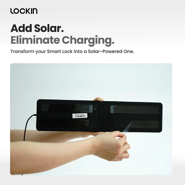 Alt view image 2 of 7 - Lockin Veno Series Solar Panel, Continuous Power for Video Smart Lock | Solar Panel for Lockin Veno Smart Lock, Continuous Power Supply, Compatible with Veno Pro, Plus and Smart Locks