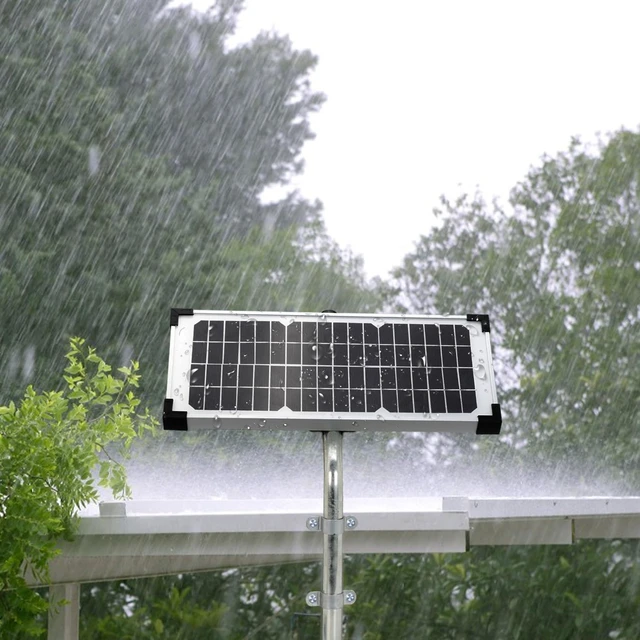 Alt view image 6 of 7 - 10 Watt Solar Panel Kit Replace FM123 for Mighty Mule FM200 FM350 FM500 FM502 MM360 MM260 MM262 MM560 MM562 EZGO-Solar Diamond Series Automatic Gate Openers Electrical Fence