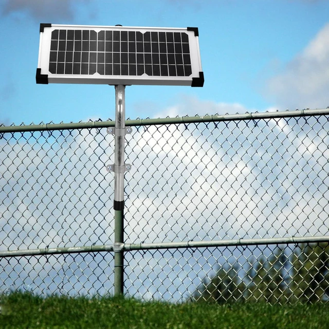 Alt view image 4 of 7 - 10 Watt Solar Panel Kit Replace FM123 for Mighty Mule FM200 FM350 FM500 FM502 MM360 MM260 MM262 MM560 MM562 EZGO-Solar Diamond Series Automatic Gate Openers Electrical Fence