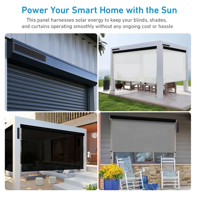 12.6V/16.4V 5.9W Solar Panel for Motorized Blinds & Shades - Dual ...