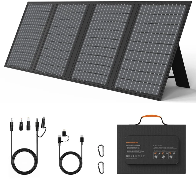 Main image of 60W Portable Solar Panels Charger with USB-C, USB-A and DC Outputs | Foldable IP67 Waterproof Solar Phone Panel for Camping, Power Emergency for Small Power Station Generator, Phones, Power Bank