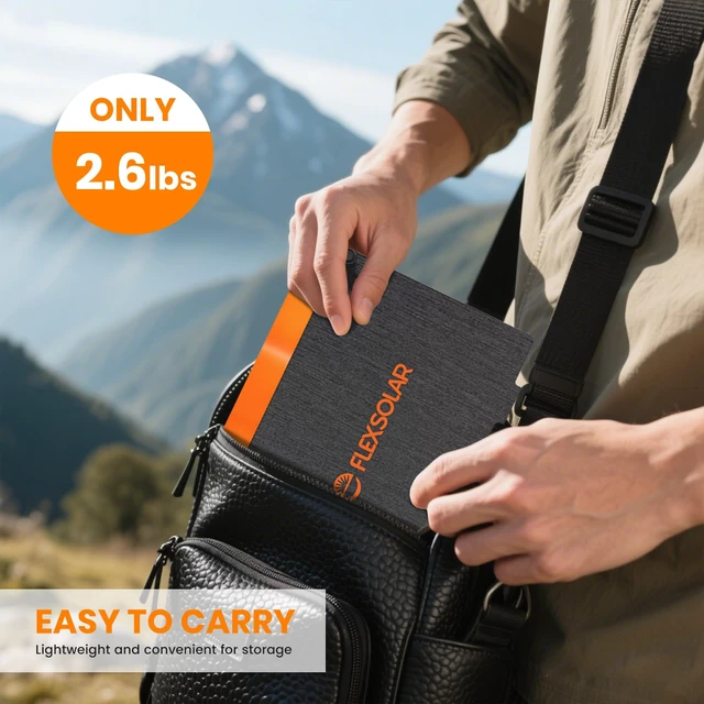 Alt view image 4 of 7 - FlexSolar 60W Foldable Solar Panel,USB-C/USB-A QC3.0/DC 20-28V Port | IP67 Waterproof Solar Panel for RV Camping Backpacking Compatible with Phone Small Power Station