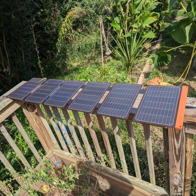 Alt view image 7 of 7 - FlexSolar 60W Foldable Solar Panel,USB-C/USB-A QC3.0/DC 20-28V Port | IP67 Waterproof Solar Panel for RV Camping Backpacking Compatible with Phone Small Power Station