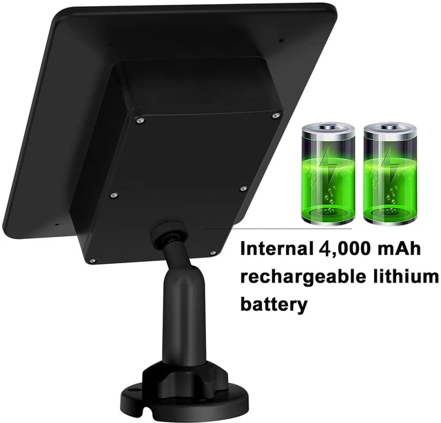 Alt view image 3 of 6 - 2Pack Updated Solar Panel for Trail Cameras, 12V/1A 6V/1.5A with Builtin 4000mAh Rechargeable Lithium Battery,IP66 Waterproof Hunting Accessory,Compatible with Game Cameras & Deer Feeder