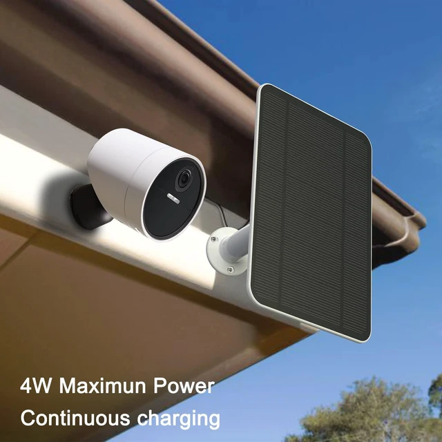 Alt view image 5 of 5 - 4W Solar Panel Mount Charging Compatible with SimpliSafe Outdoor Camera | Includes Secure Wall Mount, IP65 Weatherproof,13.1ft Power Cable