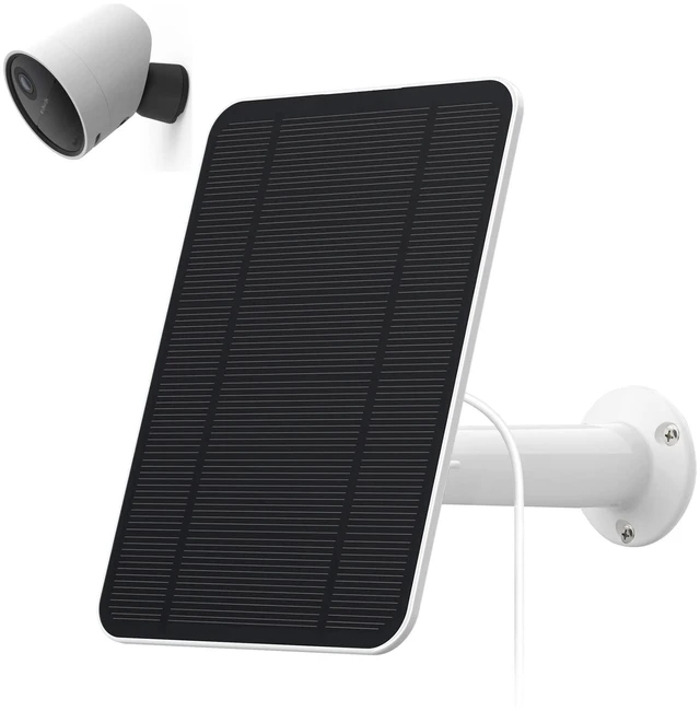 Main image of 4W Solar Panel Mount Charging Compatible with SimpliSafe Outdoor Camera | Includes Secure Wall Mount, IP65 Weatherproof,13.1ft Power Cable