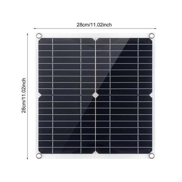 Alt view image 6 of 6 - Svzadipe 200W Solar Panel Kit 12V Dual 5V USB Outputs Solar Panel Controller Combo,with 100A Solar Charge Controller for Boat Motorcycle Home Outdoor Lights RV Outdoor Camera Generators (Black)