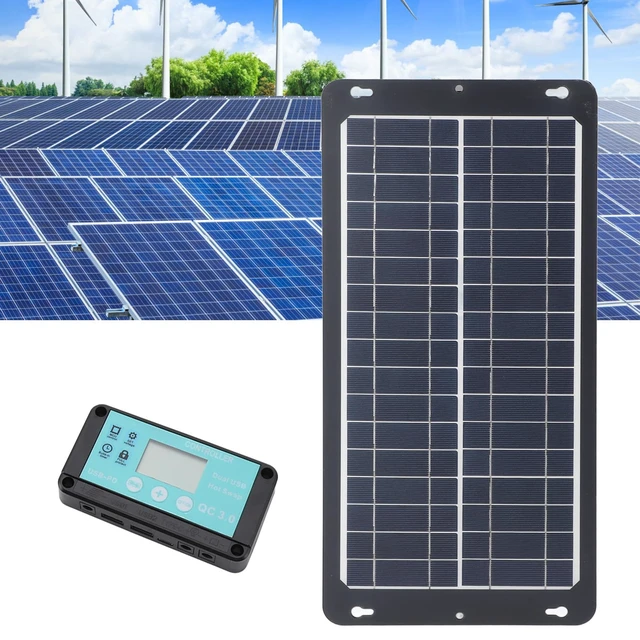 Alt view image 6 of 7 - 30W Solar Panel Kit, Efficient Charging Monocrystalline with OBD Regulator, 12V / 24V Solar Controller, Stable and Sturdy, for Automotive, Outdoor, Camping