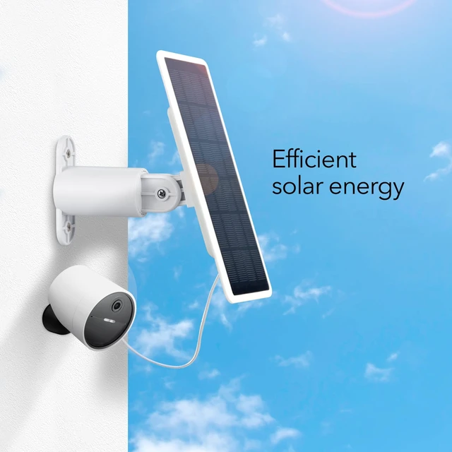 Alt view image 2 of 7 - Wasserstein Solar Panel for SimpliSafe Wireless Outdoor Security Camera - Powerful SimpliSafe Outdoor Camera Solar Panel (White, 1 Pack)