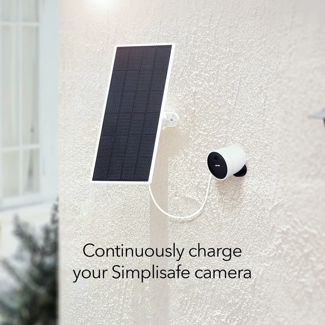 Alt view image 5 of 7 - Wasserstein Solar Panel for SimpliSafe Wireless Outdoor Security Camera - Powerful SimpliSafe Outdoor Camera Solar Panel (White, 1 Pack)