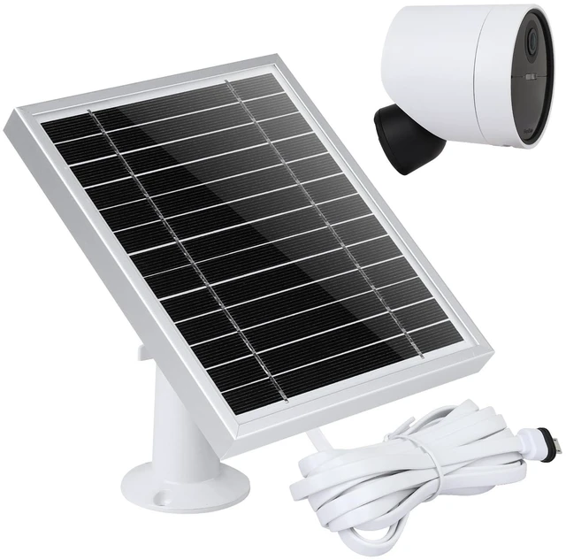 Main image of UYODM Solar Panel Compatible with SimpliSafe Outdoor Security Camera,Power Your SimpliSafe Outdoor Camera continuously, AL Alloy Frame Durable and Sturdy - Silver