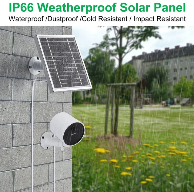 Alt view image 2 of 7 - UYODM 2PACK Solar Panel Compatible with SimpliSafe Outdoor Security Camera,Power Your SimpliSafe Outdoor Camera continuously,AL Alloy Frame Durable and Sturdy - Silver