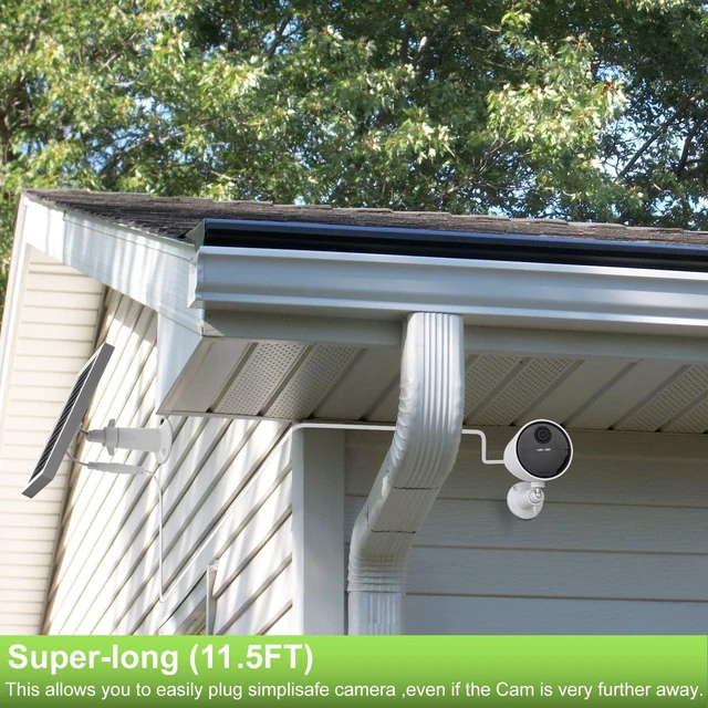 Alt view image 4 of 7 - UYODM 2PACK Solar Panel Compatible with SimpliSafe Outdoor Security Camera,Power Your SimpliSafe Outdoor Camera continuously,AL Alloy Frame Durable and Sturdy - Silver
