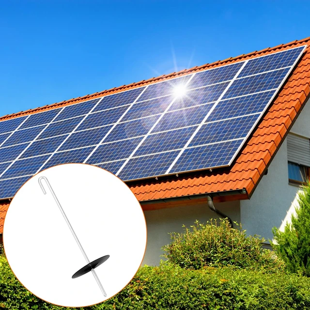 Alt view image 4 of 7 - QWORK 200-Pack Stainless Steel Solar Panel Guard Clips with Self-Locking Washers and J Hooks UV-Protected, Animal Guard Fastener Clips for Bird Wire & Pigeon Fencing, 38mm Clip Width