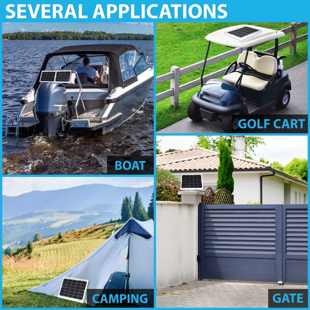 Alt view image 7 of 7 - Mighty Max Battery 10 Watt 12 Volt, High Efficiency Monocrystalline Solar Panel with Solar Connectors for RV, Marine, Rooftop Farm, Home and Many Other Off-Grid Applications and More..