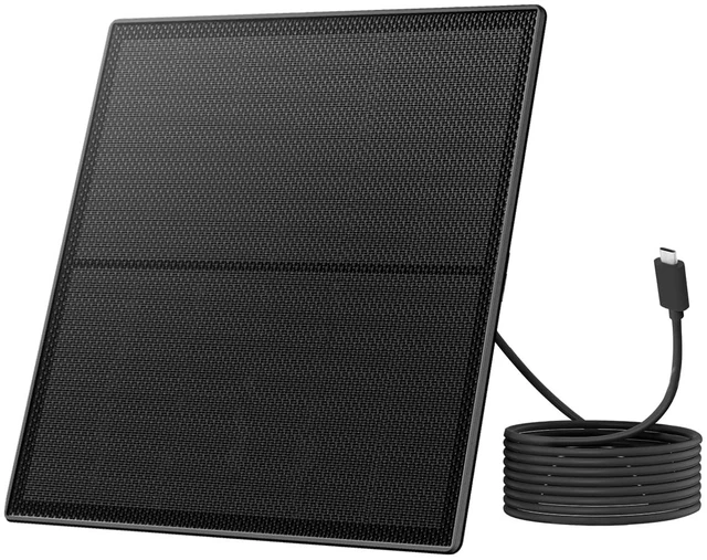 Main image of Birdfy 5W Solar Panel for Birdfy Feeder Camera, Type-C Charger for Smart Bird Feeder, 360° Adjustable Swivel Mount, IP65 Waterproof for Outdoors, 5W Continuously Power Supply (9.8ft Standard Cable)