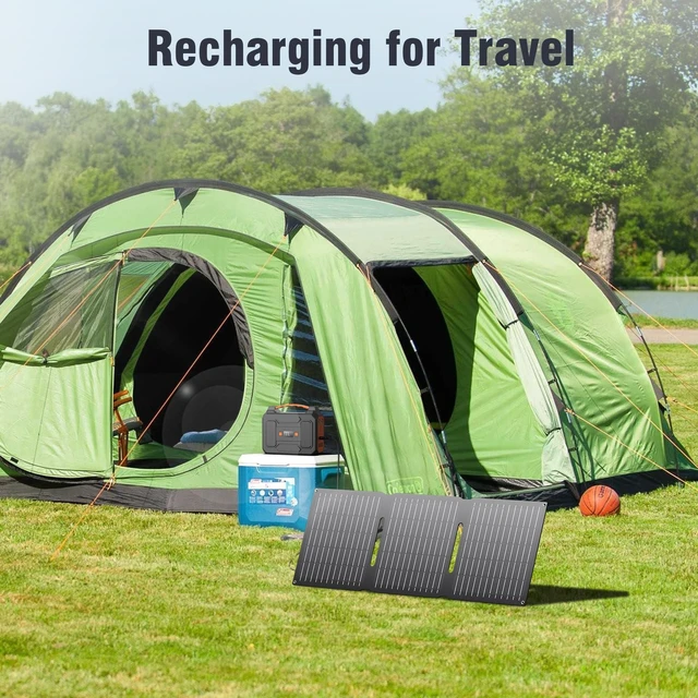 Alt view image 7 of 7 - Portable Solar Panel Charger 30W, Foldable Solar Panel Kit with DC/USB C/USB A Output for Power Bank Station Phone Tablet, High Efficiency Waterproof Solar Panel for Camping RV Van Backpacking