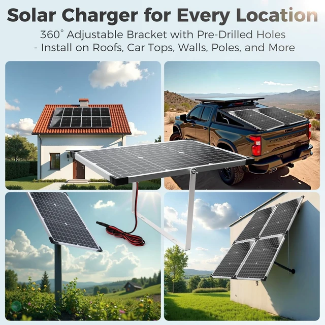 Alt view image 7 of 7 - Voltset 30W 12V Solar Panel Battery Charger Trickle Maintainer Kit | Smart MPPT Controller, Waterproof, Safety Protections, for Car RV Boat Marine Trailer Automotive Trailer Truck Motorcycle