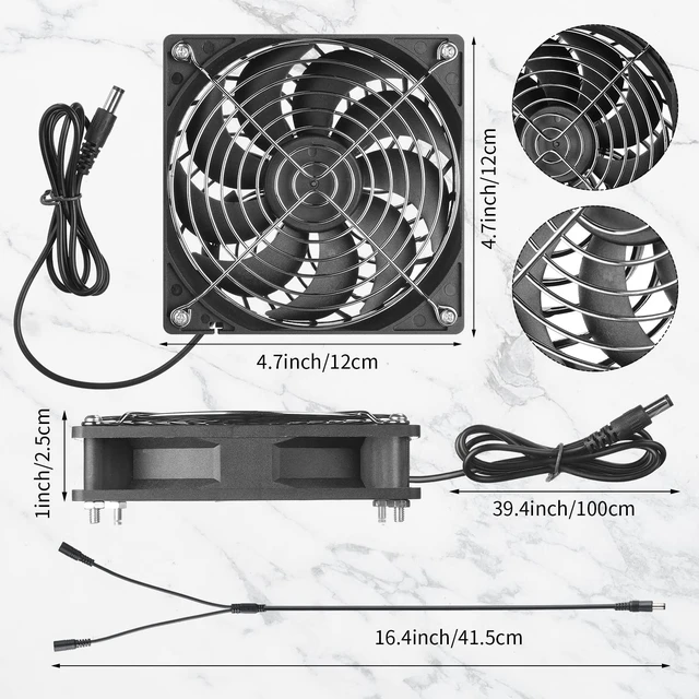 Alt view image 3 of 7 - Riakrum 20W 16V Solar Panel Exhaust Fan Kit USB Portable Solar Powered Fan Summer Outdoor Waterproof Ventilator Fan for Chicken Coops, Greenhouses, Camping Exhaust (2 Sets)
