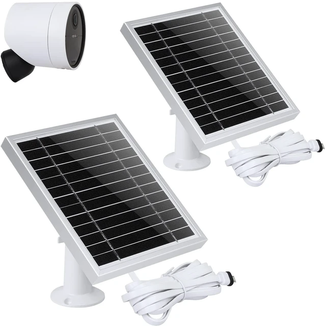 Main image of UYODM 2PACK Solar Panel Compatible with SimpliSafe Outdoor Security Camera,Power Your SimpliSafe Outdoor Camera continuously,AL Alloy Frame Durable and Sturdy - Silver