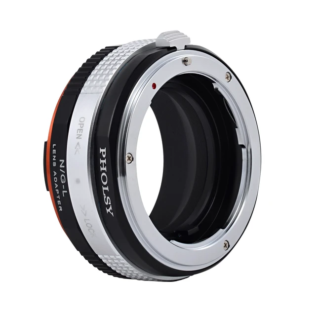 Alt view image 5 of 6 - PHOLSY Lens Adapter Compatible with Nikon F (G-Type) Lens to Leica L Camera | Manual Mount Converter with Aperture Control Ring Compatible with Nikon F to Leica L, Nikon G to Leica L, F to L