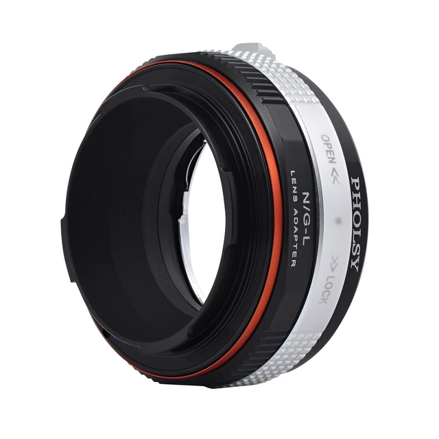 Alt view image 6 of 6 - PHOLSY Lens Adapter Compatible with Nikon F (G-Type) Lens to Leica L Camera | Manual Mount Converter with Aperture Control Ring Compatible with Nikon F to Leica L, Nikon G to Leica L, F to L