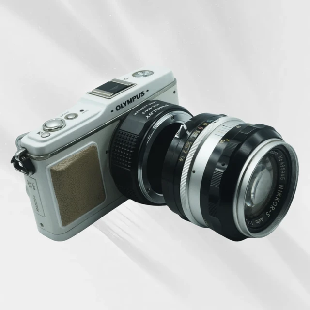 Alt view image 4 of 6 - PHOLSY Lens Mount Adapter Compatible with Nikon F Lens and MFT M4/3 Camera | Manual Mount Converter Compatible with Nikon F to Micro Four Thirds, AI to MFT, Nikon F to M4/3, Nikon F to MFT