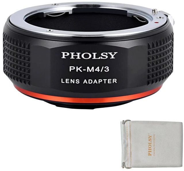 Main image of PHOLSY Lens Adapter Compatible with Pentax K Lens and MFT M4/3 Camera | Manual Mount Converter Compatible with Pentax K to Micro Four Thirds, PK to M4/3, PK to MFT
