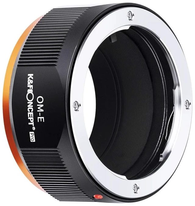 Main image of K&F Concept Lens Mount Adapter OM-E Manual Focus Compatible with Olympus OM SLR Lens and Sony E Camera Body