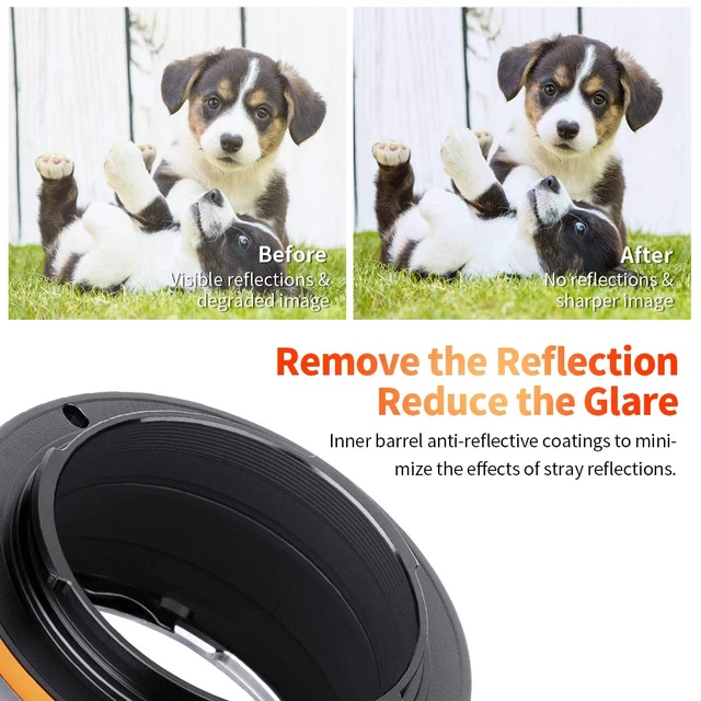 Alt view image 4 of 7 - K&F Concept Lens Mount Adapter OM-E Manual Focus Compatible with Olympus OM SLR Lens and Sony E Camera Body