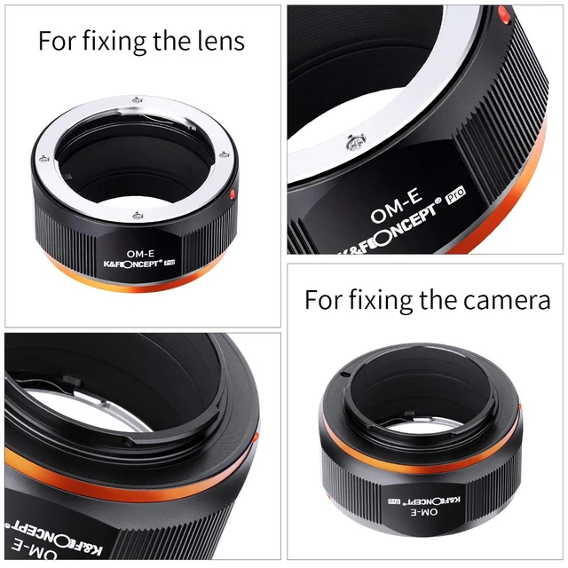 Alt view image 6 of 7 - K&F Concept Lens Mount Adapter OM-E Manual Focus Compatible with Olympus OM SLR Lens and Sony E Camera Body