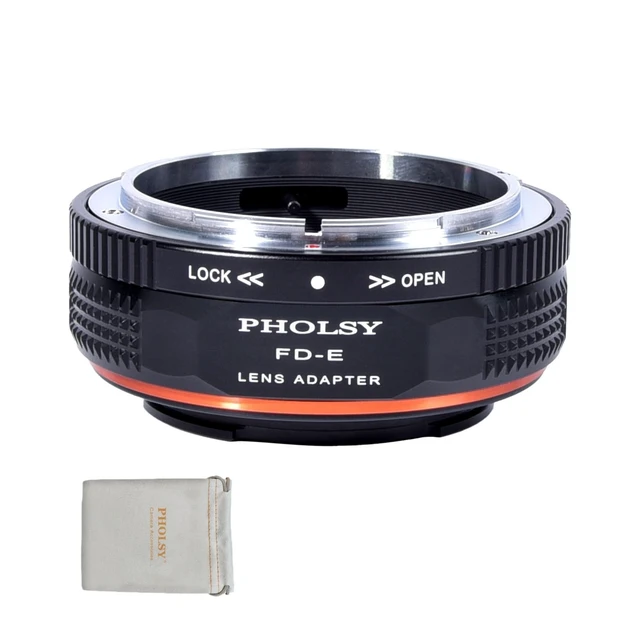 Main image of PHOLSY Lens Mount Adapter Manual Focus: Compatible with Canon FD/FL Lens to Sony E (NEX) Camera Body