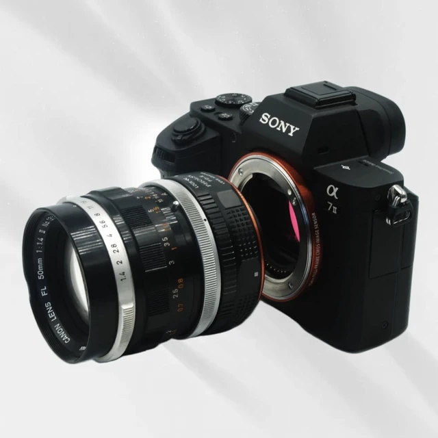 Alt view image 3 of 6 - PHOLSY Lens Mount Adapter Manual Focus: Compatible with Canon FD/FL Lens to Sony E (NEX) Camera Body