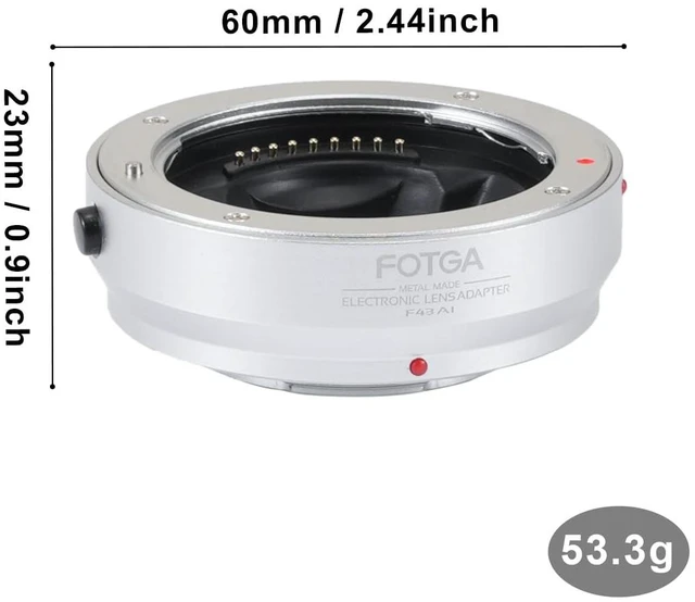Alt view image 3 of 7 - FocusFoto Full Metal Electronic Auto Focus Adapter Ring for Four Thirds 4/3 Lens to Micro Four Thirds (MFT, M4/3) Mount for Olympus and for Panasonic Lumix Mirrorless Camera as DMW-MA1 MMF-3 (Silver)