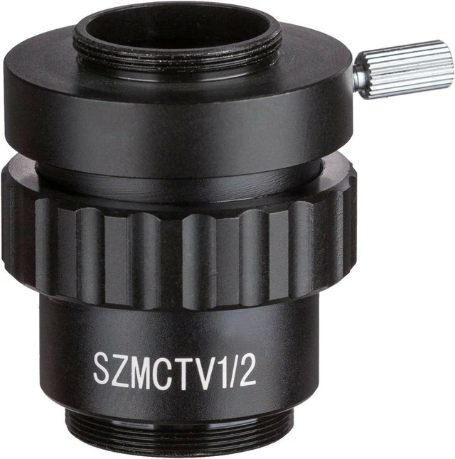 Alt view image 2 of 4 - AmScope AD-C20 0.5X C-mount Lens Adapter for Video Camera Microscopes | USB 2.0 Connectivity 2X Magnification Power 23mm/30mm/30.5mm Mounting Sizes Metal Construction ISO 9001