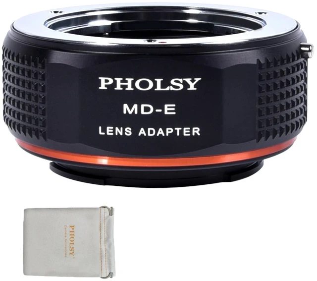 Main image of PHOLSY Lens Mount Adapter Manual Focus: Compatible with Minolta Rokkor MD (MC/SR) Lens to Compatible with Sony E (NEX) Camera Body