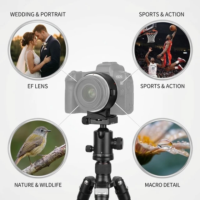 Alt view image 6 of 7 - XWLAINIU EF-EOS R AF Adapter for Canon EF/EF-S to EOS-R Cameras Black | Auto Focus, full electronic link, IS & EXIF support, CNC aluminum mount, zero image loss, fits Canon EOS R series