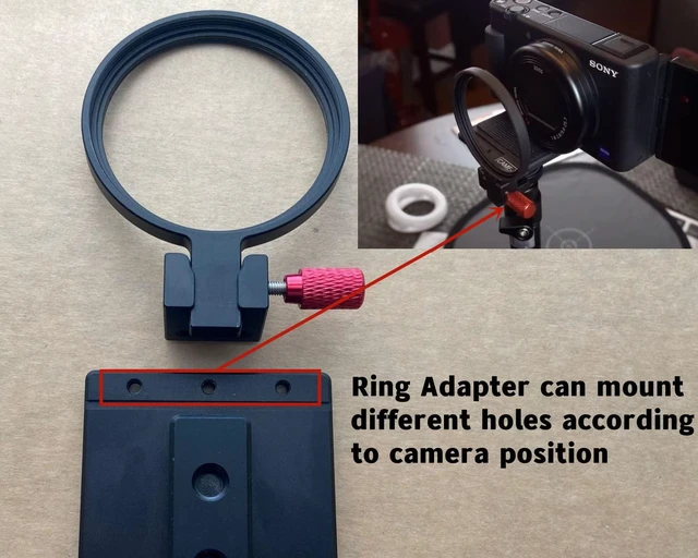 Alt view image 6 of 7 - Came-TV Lens Adapter with 52mm Ring Thread for Filters and Lens for Sony ZV-1 ZV-1F RX100M7 or Canon G7X Mark III Series for Padcaster Parrot Teleprompter Desview T3 T2