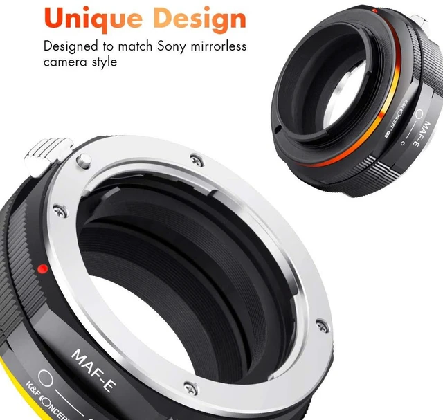 Alt view image 6 of 7 - K&F Concept Lens Mount Adapter Compatible for Sony Alpha Minolta AF A-Type Lens to NEX E-Mount Mirrorless Camera with Matting Varnish Design
