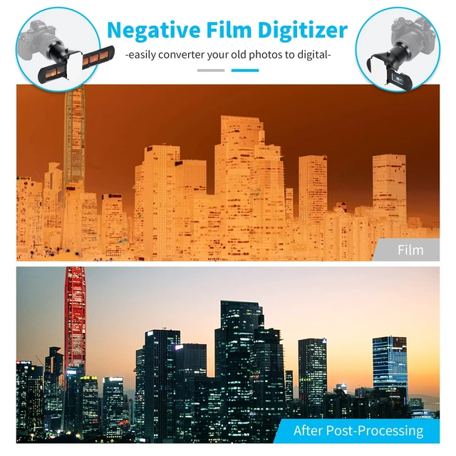 Alt view image 3 of 7 - JJC Film Digitizer Replaces Nikon ES-2 for 35mm Slide Negative to Digital | Holds 35mm Film Strips & Mounted Slides, Includes Lens Adapters, Compatible with Canon Nikon Sony Olympus Macro Lenses